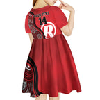 Custom Melbourne Renegades Kid Short Sleeve Dress Indigenous Art - Grunge Style