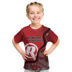Custom Melbourne Renegades Kid T Shirt Indigenous Art - Grunge Style