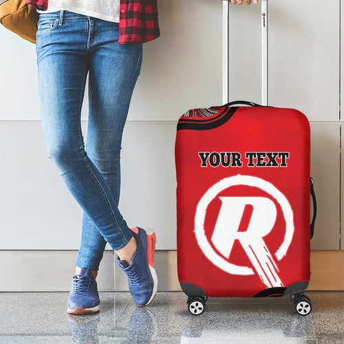 Custom Melbourne Renegades Luggage Cover Indigenous Art - Grunge Style