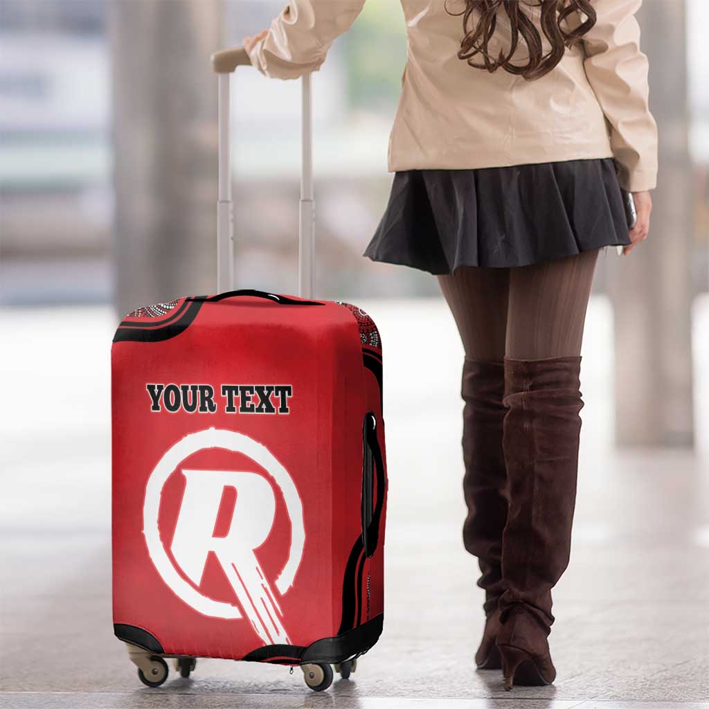 Custom Melbourne Renegades Luggage Cover Indigenous Art - Grunge Style