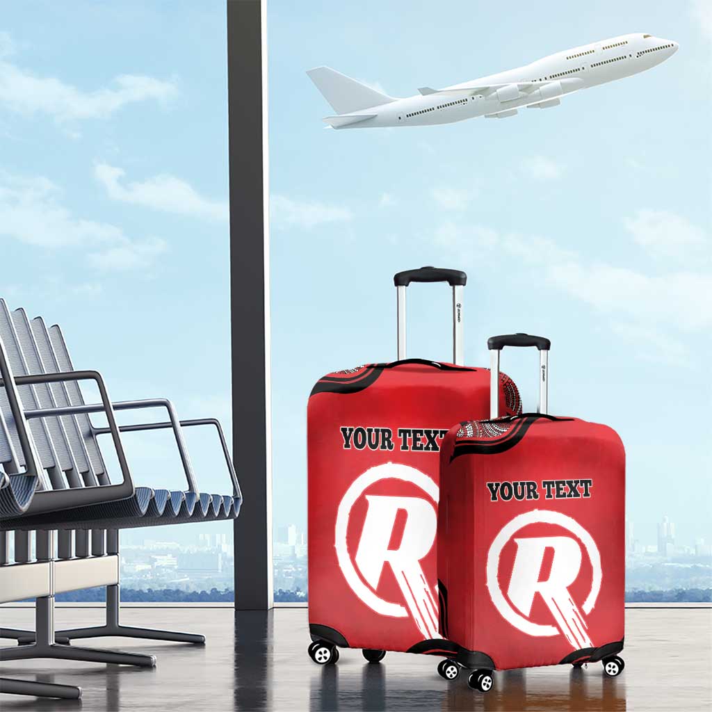 Custom Melbourne Renegades Luggage Cover Indigenous Art - Grunge Style