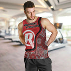 Custom Melbourne Renegades Men Tank Top Indigenous Art - Grunge Style