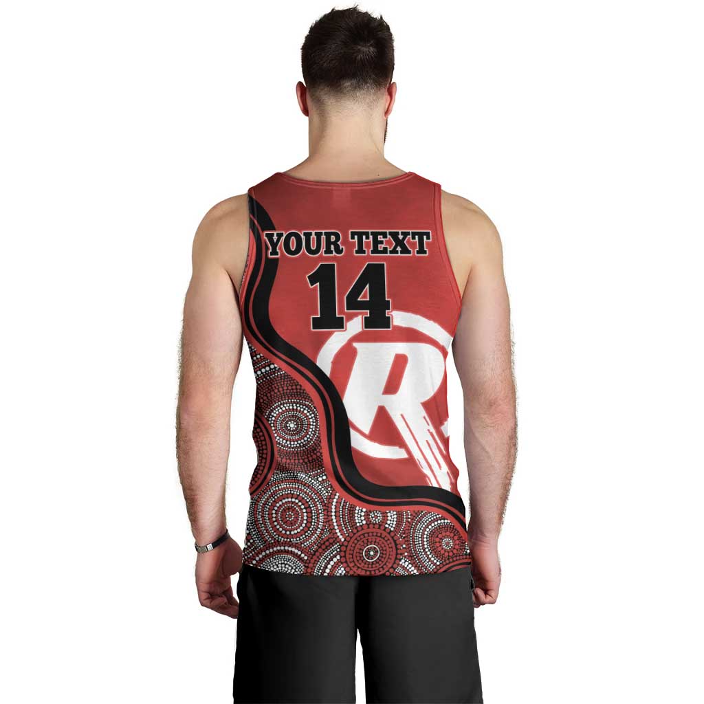 Custom Melbourne Renegades Men Tank Top Indigenous Art - Grunge Style