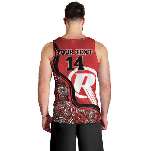 Custom Melbourne Renegades Men Tank Top Indigenous Art - Grunge Style