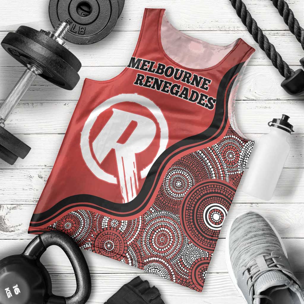 Custom Melbourne Renegades Men Tank Top Indigenous Art - Grunge Style