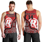 Custom Melbourne Renegades Men Tank Top Indigenous Art - Grunge Style