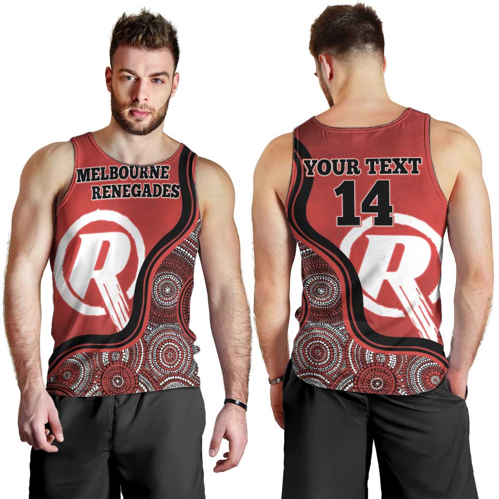 Custom Melbourne Renegades Men Tank Top Indigenous Art - Grunge Style