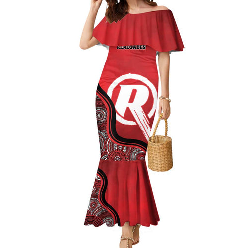 Custom Melbourne Renegades Mermaid Dress Indigenous Art - Grunge Style