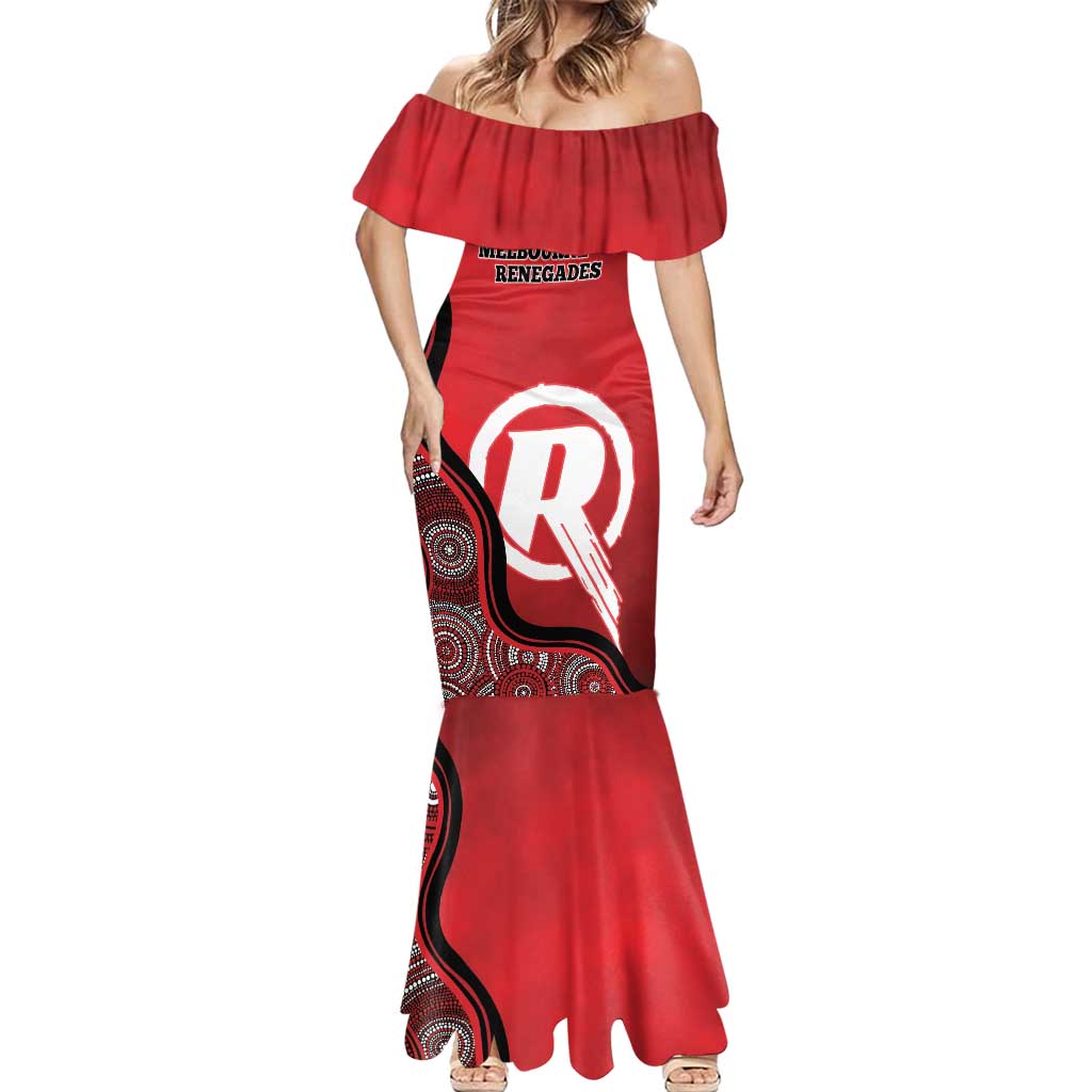 Custom Melbourne Renegades Mermaid Dress Indigenous Art - Grunge Style
