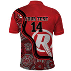 Custom Melbourne Renegades Polo Shirt Indigenous Art - Grunge Style