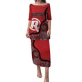 Custom Melbourne Renegades Puletasi Indigenous Art - Grunge Style