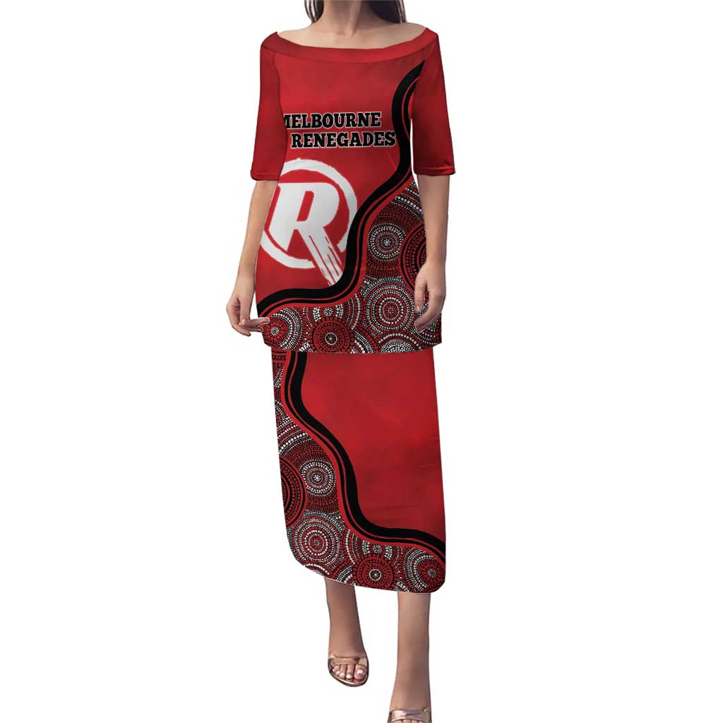 Custom Melbourne Renegades Puletasi Indigenous Art - Grunge Style