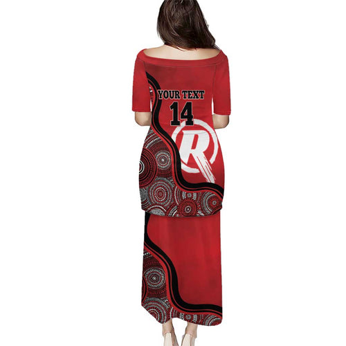 Custom Melbourne Renegades Puletasi Indigenous Art - Grunge Style