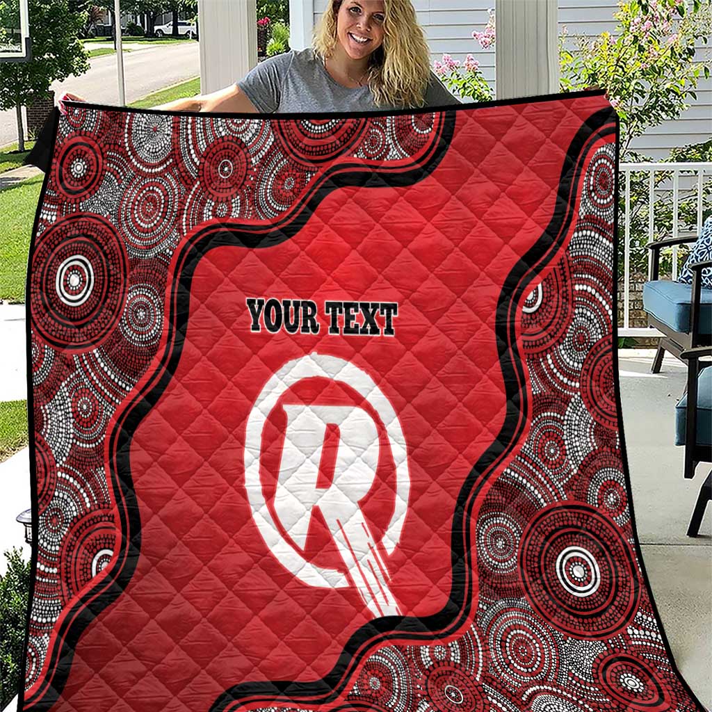 Custom Melbourne Renegades Quilt Indigenous Art - Grunge Style