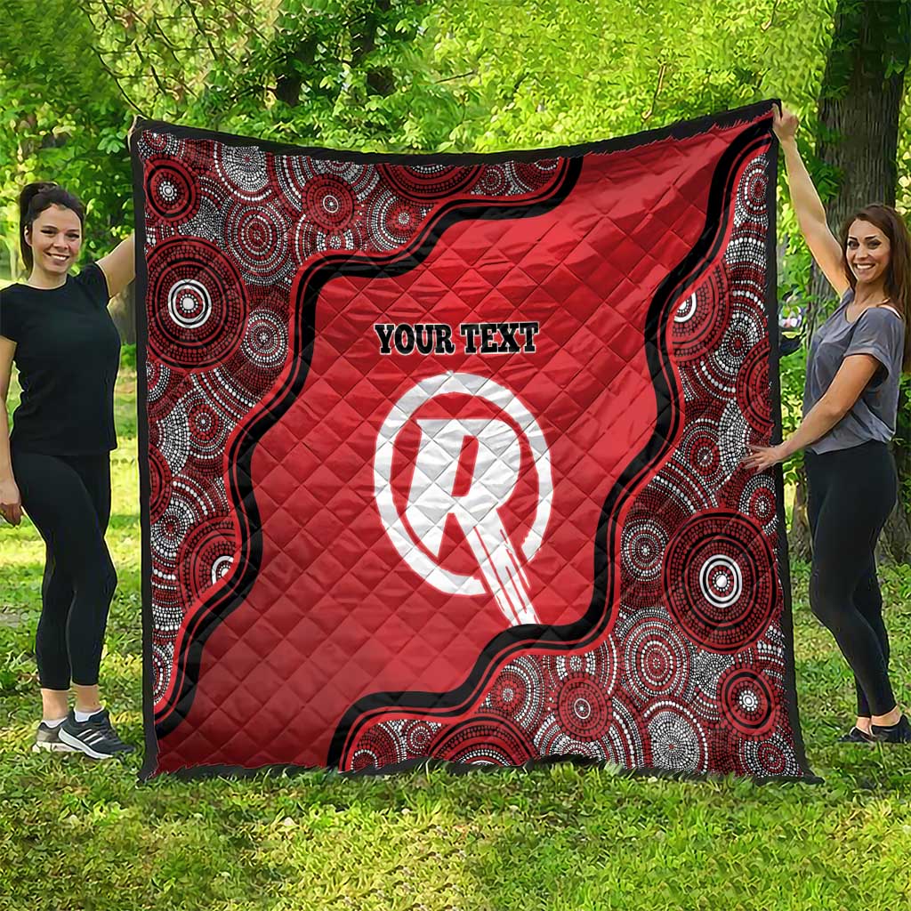 Custom Melbourne Renegades Quilt Indigenous Art - Grunge Style