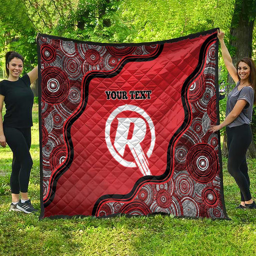 Custom Melbourne Renegades Quilt Indigenous Art - Grunge Style