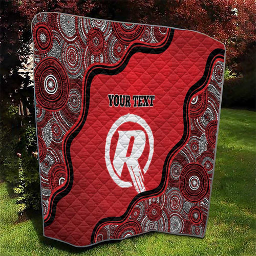 Custom Melbourne Renegades Quilt Indigenous Art - Grunge Style