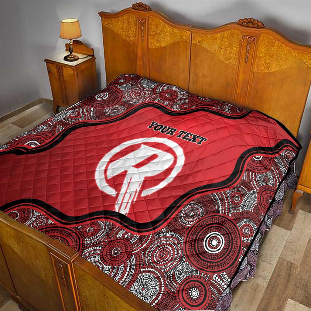 Custom Melbourne Renegades Quilt Indigenous Art - Grunge Style