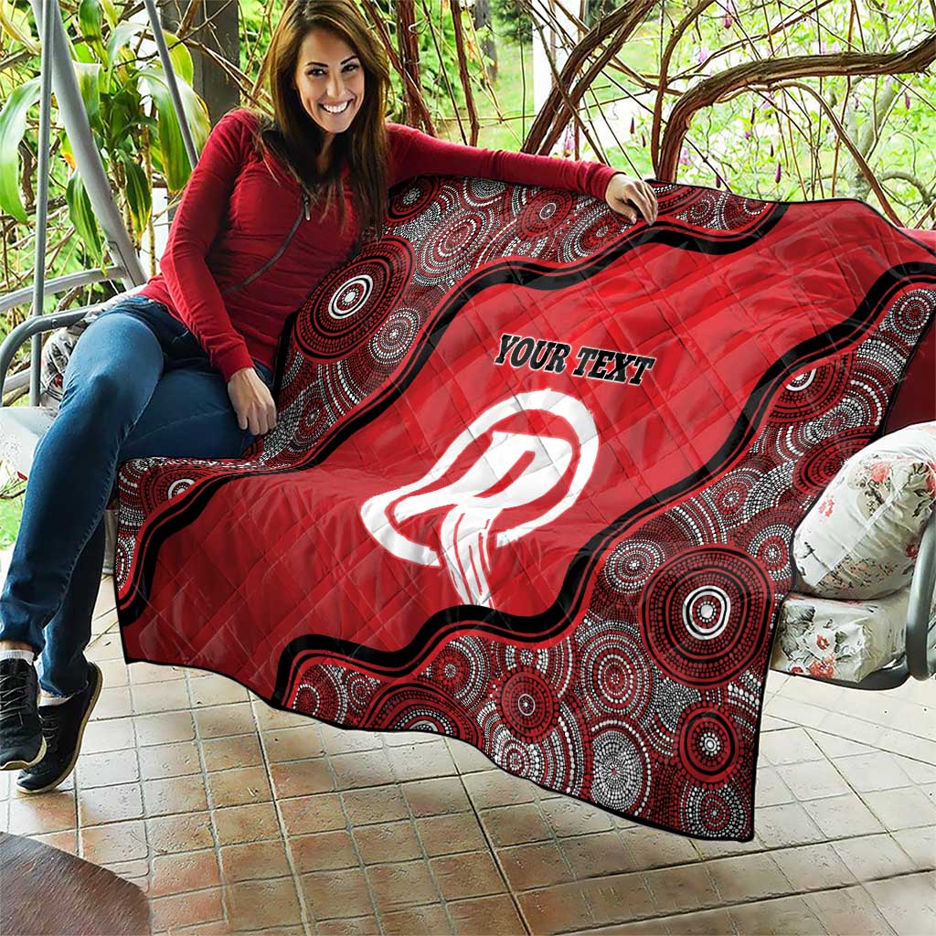 Custom Melbourne Renegades Quilt Indigenous Art - Grunge Style