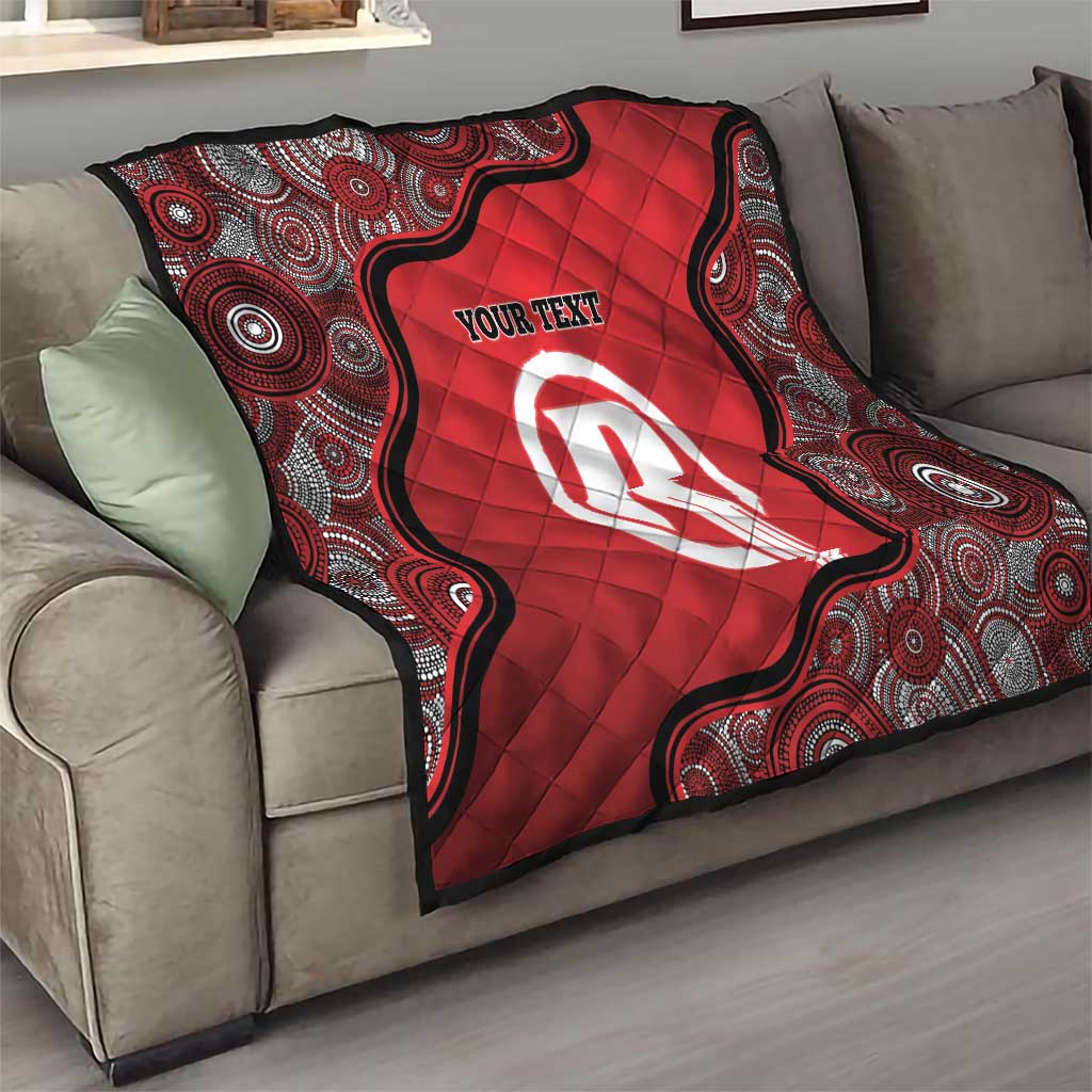Custom Melbourne Renegades Quilt Indigenous Art - Grunge Style