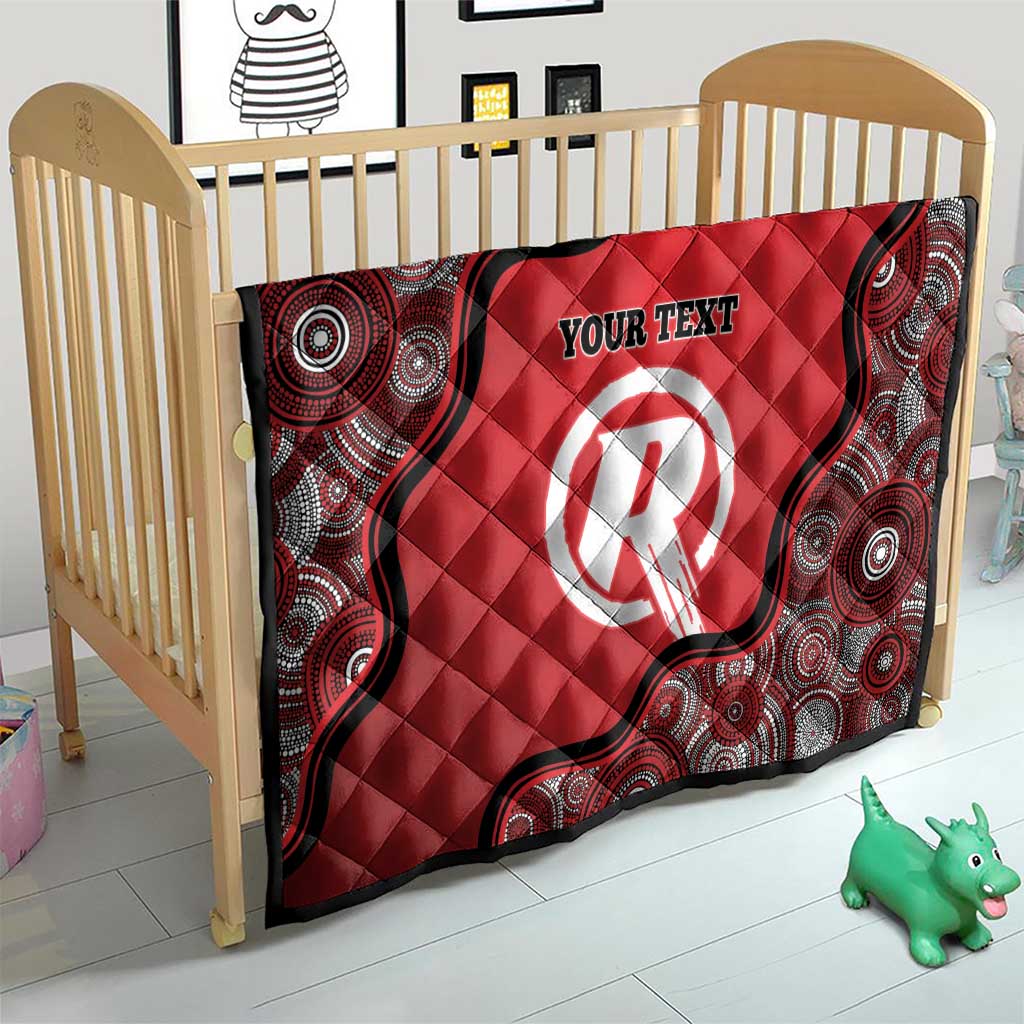 Custom Melbourne Renegades Quilt Indigenous Art - Grunge Style