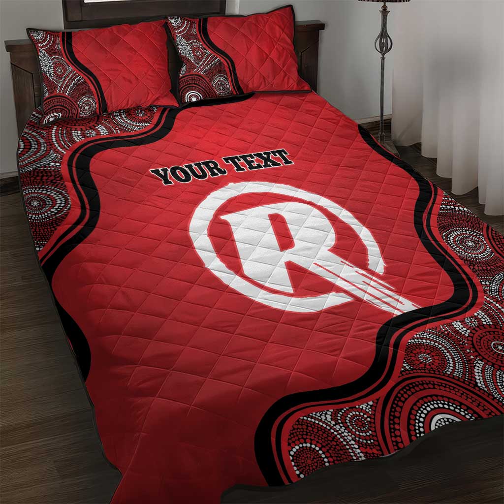 Custom Melbourne Renegades Quilt Bed Set Indigenous Art - Grunge Style