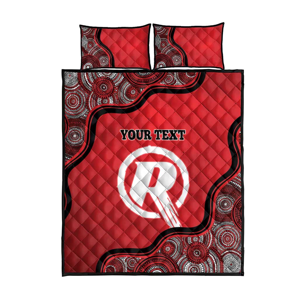 Custom Melbourne Renegades Quilt Bed Set Indigenous Art - Grunge Style