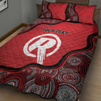 Custom Melbourne Renegades Quilt Bed Set Indigenous Art - Grunge Style