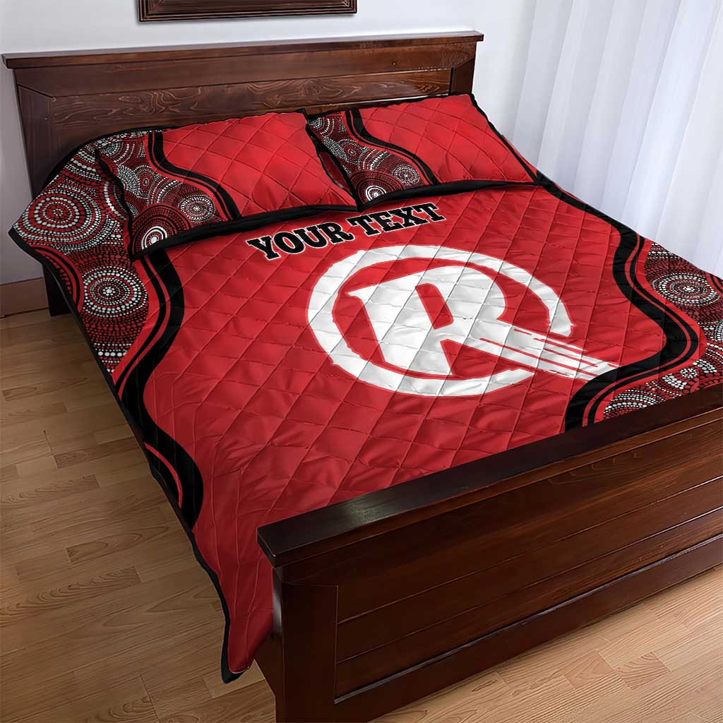 Custom Melbourne Renegades Quilt Bed Set Indigenous Art - Grunge Style