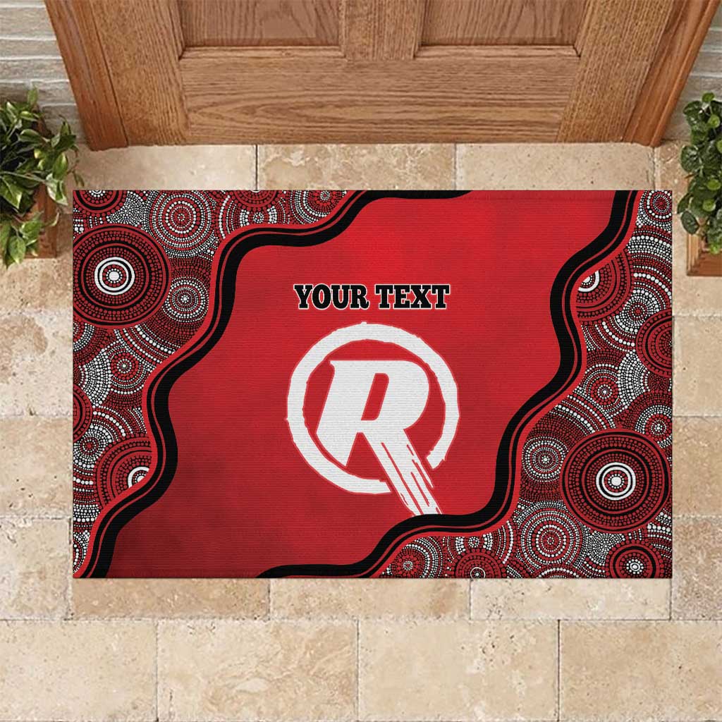Custom Melbourne Renegades Rubber Doormat Indigenous Art - Grunge Style
