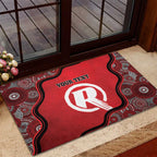 Custom Melbourne Renegades Rubber Doormat Indigenous Art - Grunge Style