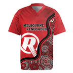 Custom Melbourne Renegades Rugby Jersey Indigenous Art - Grunge Style