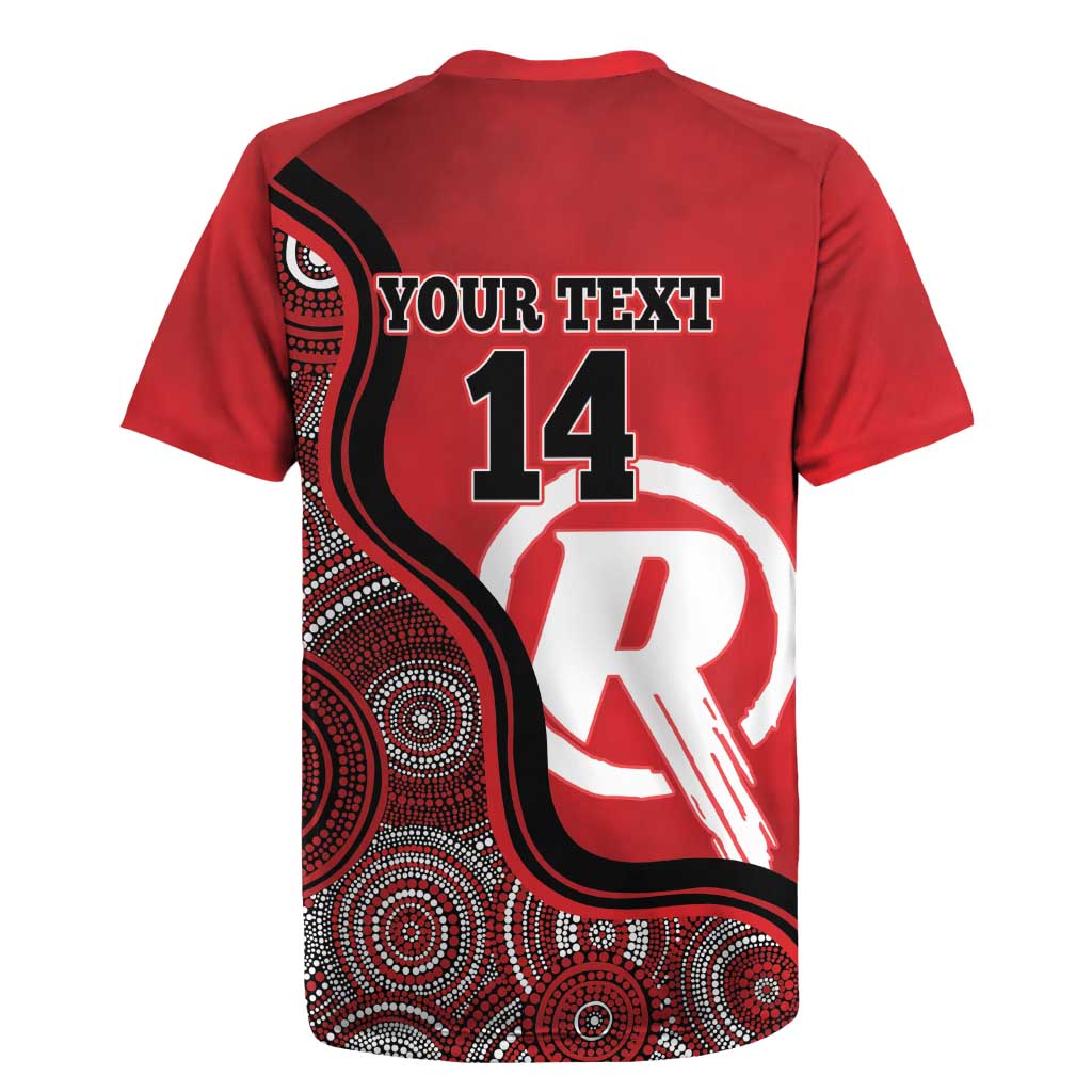Custom Melbourne Renegades Rugby Jersey Indigenous Art - Grunge Style