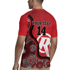 Custom Melbourne Renegades Rugby Jersey Indigenous Art - Grunge Style