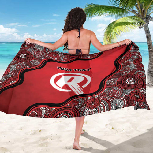 Custom Melbourne Renegades Sarong Indigenous Art - Grunge Style