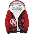 Custom Melbourne Renegades Sherpa Hoodie Indigenous Art - Grunge Style