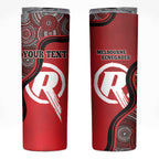 Custom Melbourne Renegades Skinny Tumbler Indigenous Art - Grunge Style