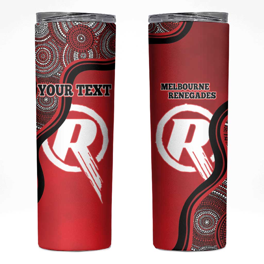 Custom Melbourne Renegades Skinny Tumbler Indigenous Art - Grunge Style