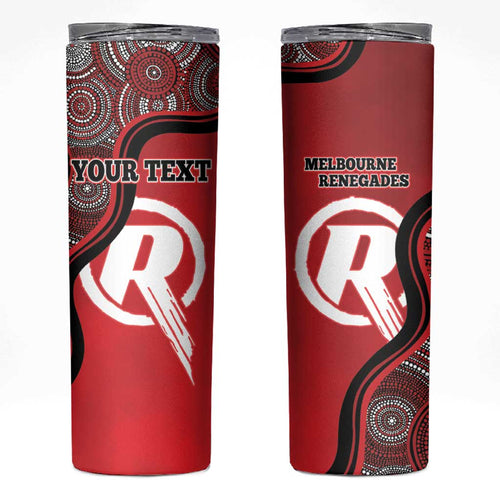 Custom Melbourne Renegades Skinny Tumbler Indigenous Art - Grunge Style
