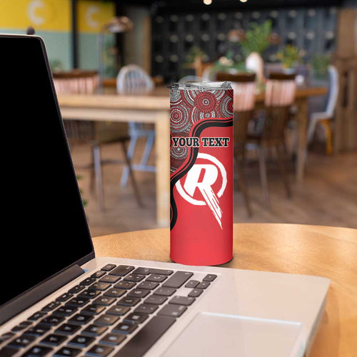 Custom Melbourne Renegades Skinny Tumbler Indigenous Art - Grunge Style