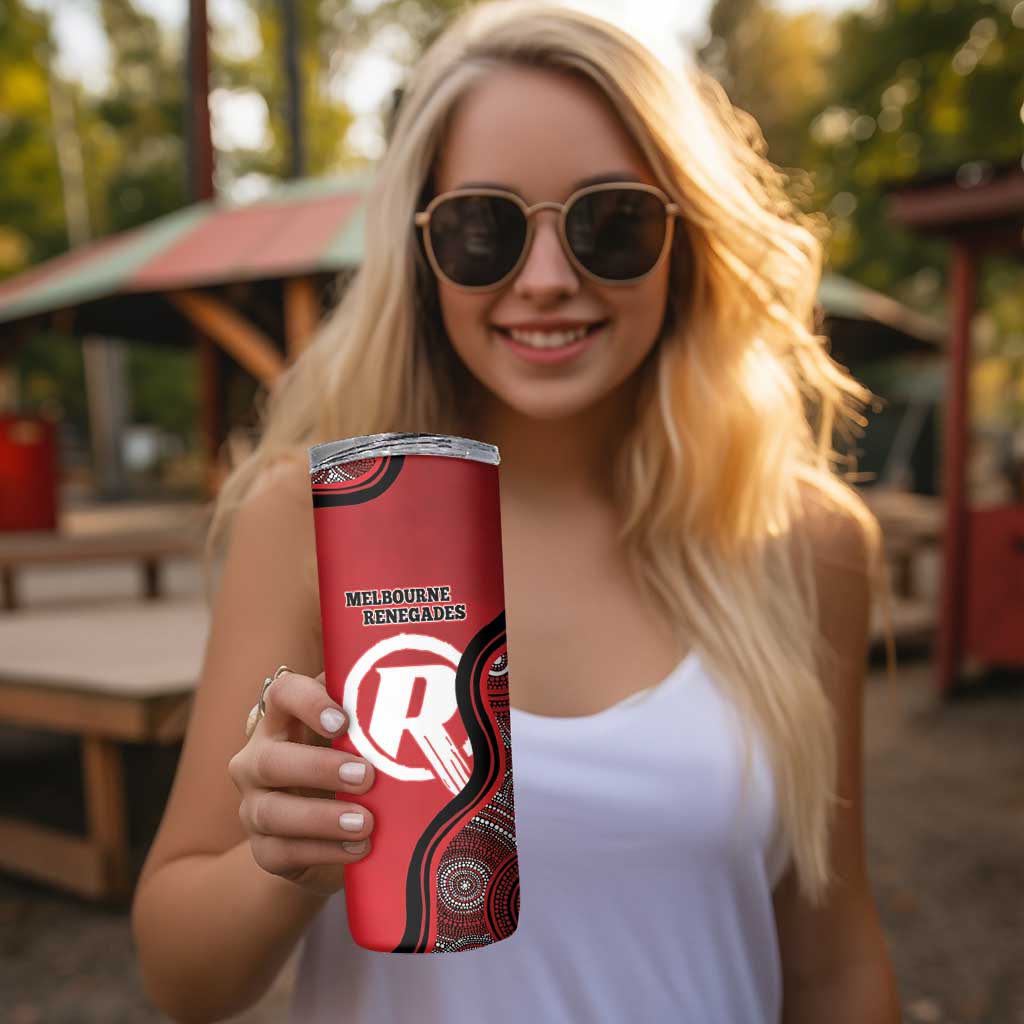 Custom Melbourne Renegades Skinny Tumbler Indigenous Art - Grunge Style