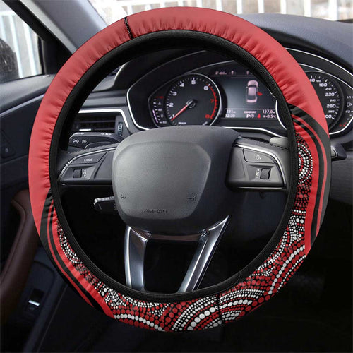 Melbourne Renegades Steering Wheel Cover Indigenous Art - Grunge Style