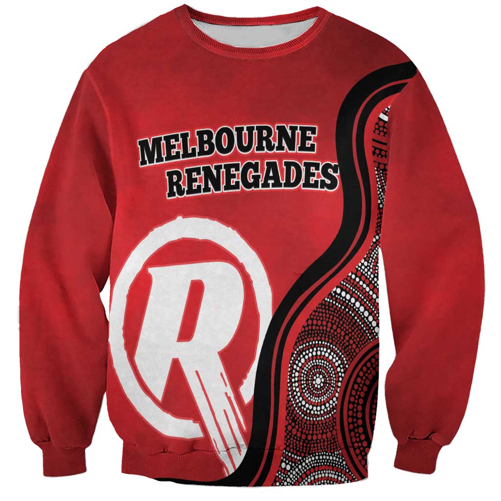 Custom Melbourne Renegades Sweatshirt Indigenous Art - Grunge Style
