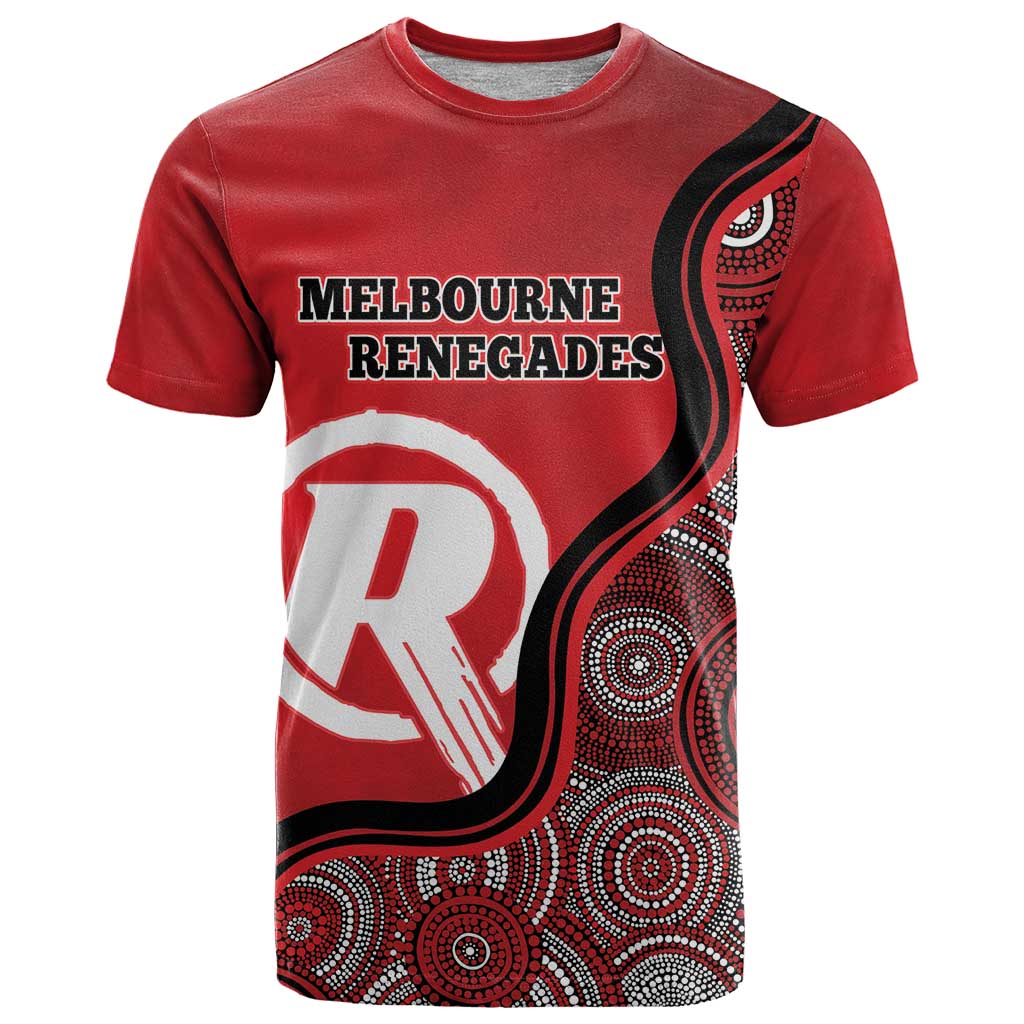 Custom Melbourne Renegades T Shirt Indigenous Art - Grunge Style