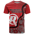 Custom Melbourne Renegades T Shirt Indigenous Art - Grunge Style