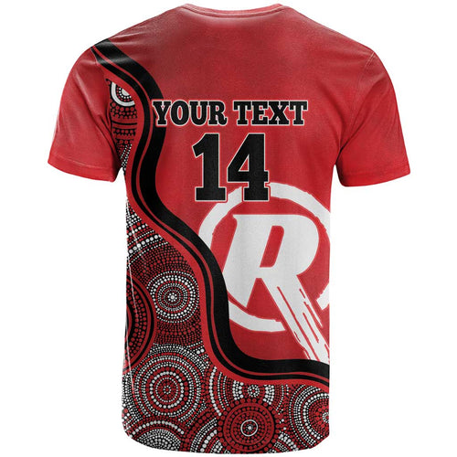 Custom Melbourne Renegades T Shirt Indigenous Art - Grunge Style