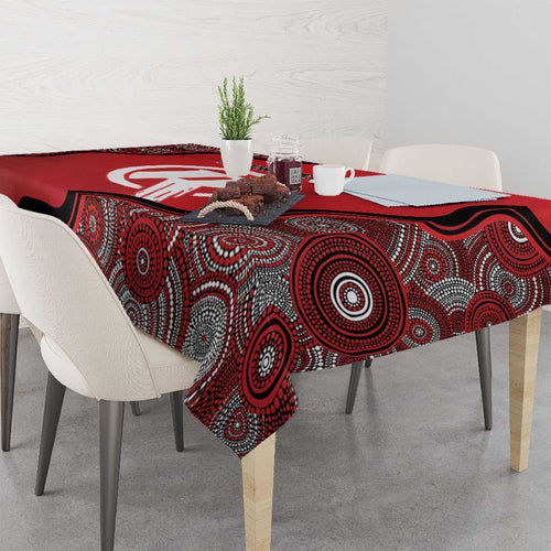 Custom Melbourne Renegades Tablecloth Indigenous Art - Grunge Style