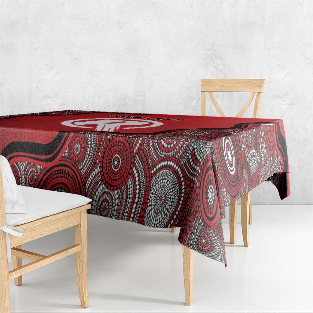 Custom Melbourne Renegades Tablecloth Indigenous Art - Grunge Style