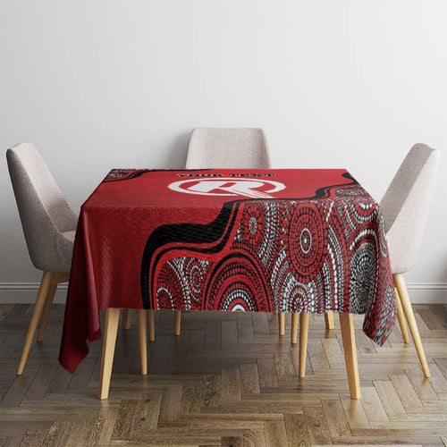 Custom Melbourne Renegades Tablecloth Indigenous Art - Grunge Style
