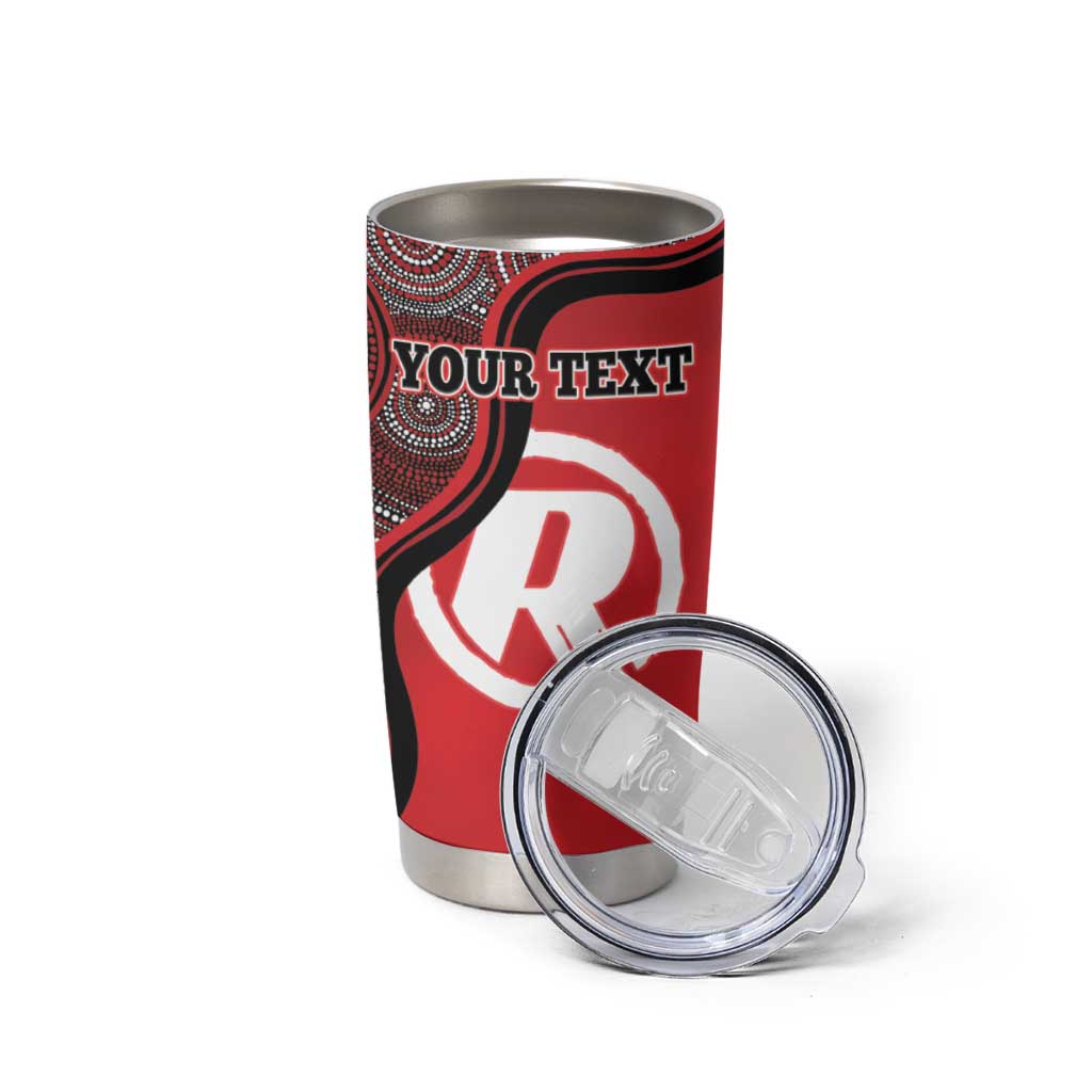 Custom Melbourne Renegades Tumbler Cup Indigenous Art - Grunge Style